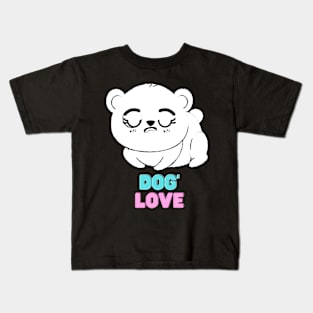 Love dog my family Kids T-Shirt